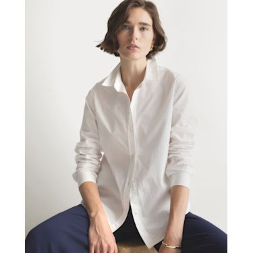 NWT Quince White Classic Button-Down Shirt